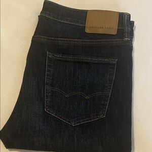 American Eagle Outfitters Men's Deep Indigo Jeans, Athletic Fit 36/32